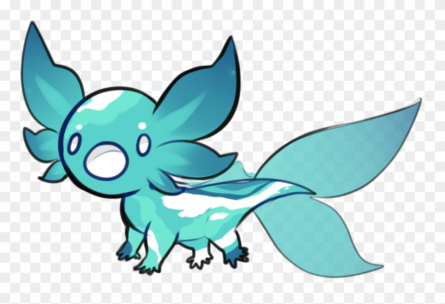 A Very Surprised Axolotl Clipart