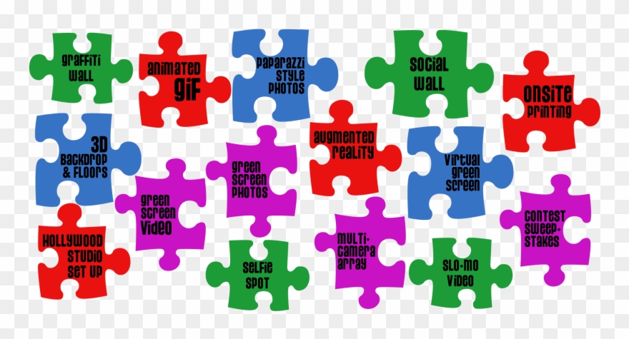 Tool Puzzle Pieces Black Clipart