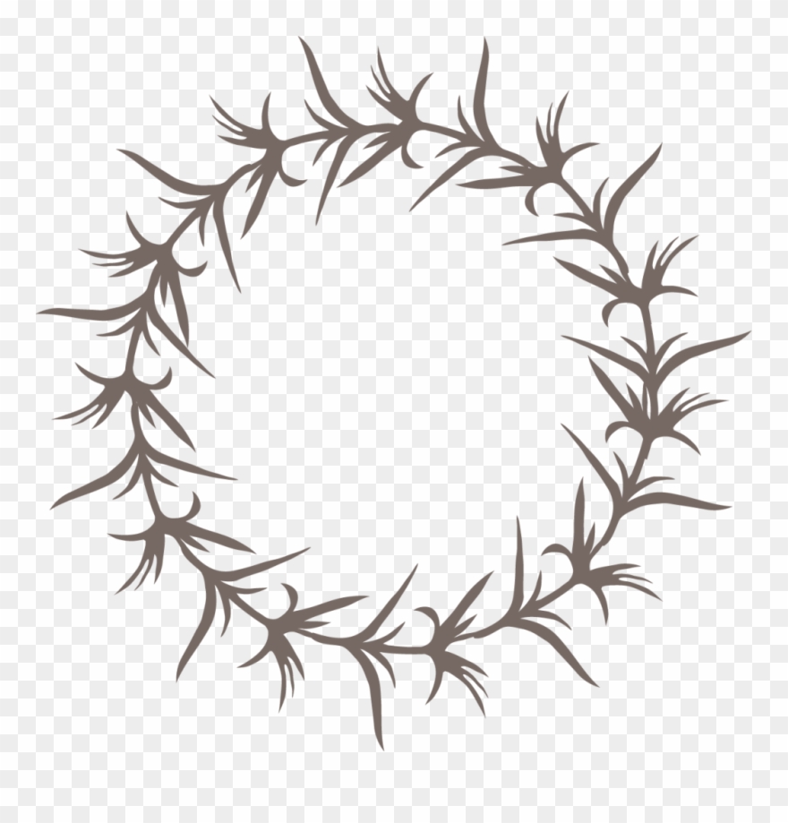 Woven Wreath Flat Vector Clipart