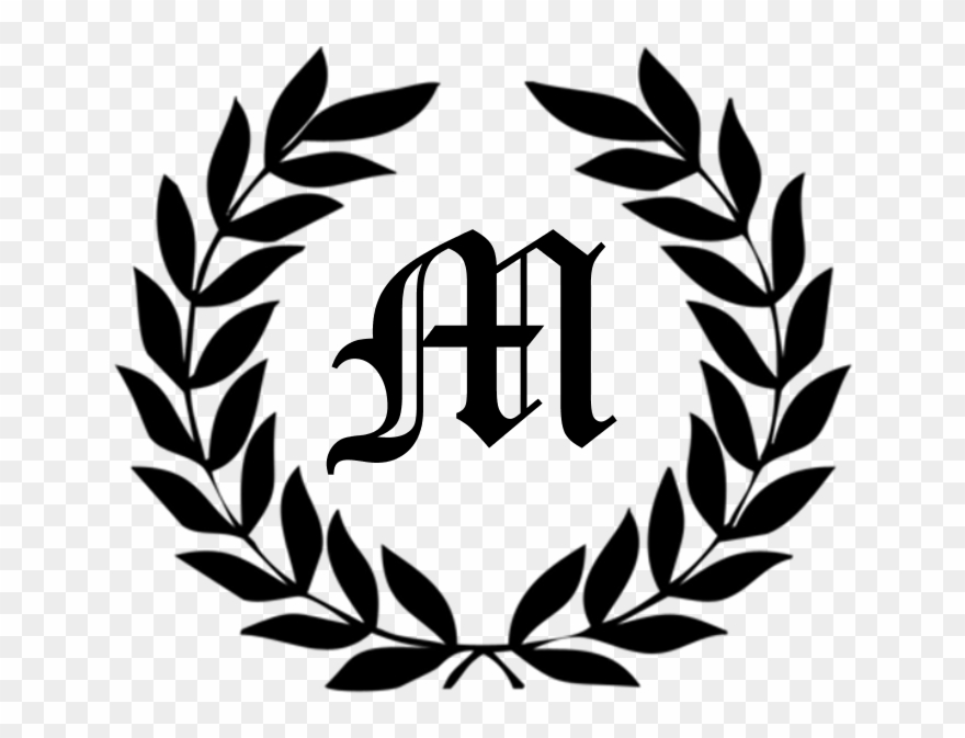 Classic Laurel Wreath Monogram Personalize It Que Clipart