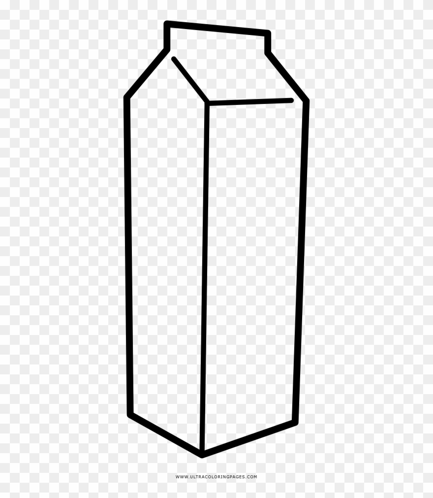 Milk Carton Coloring Page Clipart