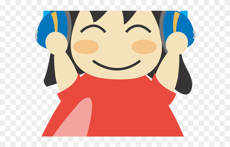 Headphones Clipart Girl - Png Download
