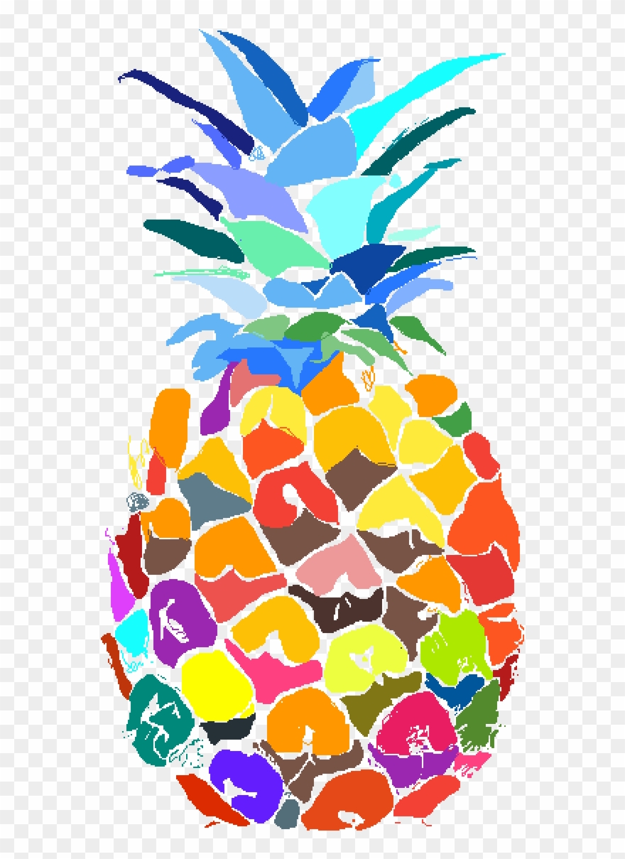 Colourful Pineapple Clipart
