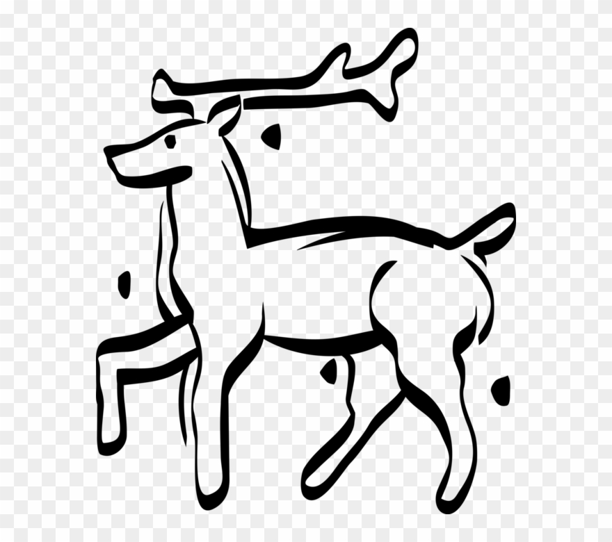 Vector Illustration Of Festive Season Christmas Reindeer Clipart