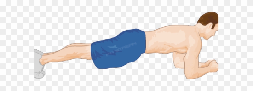 Fitness Clipart Plank - Png Download