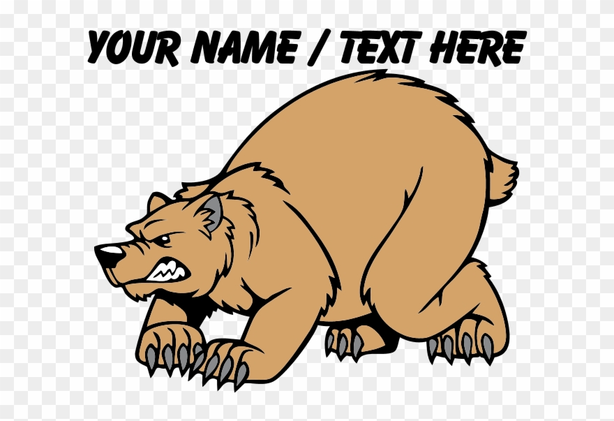 Custom Grizzly Bear Cartoon Baby Blanket Clipart