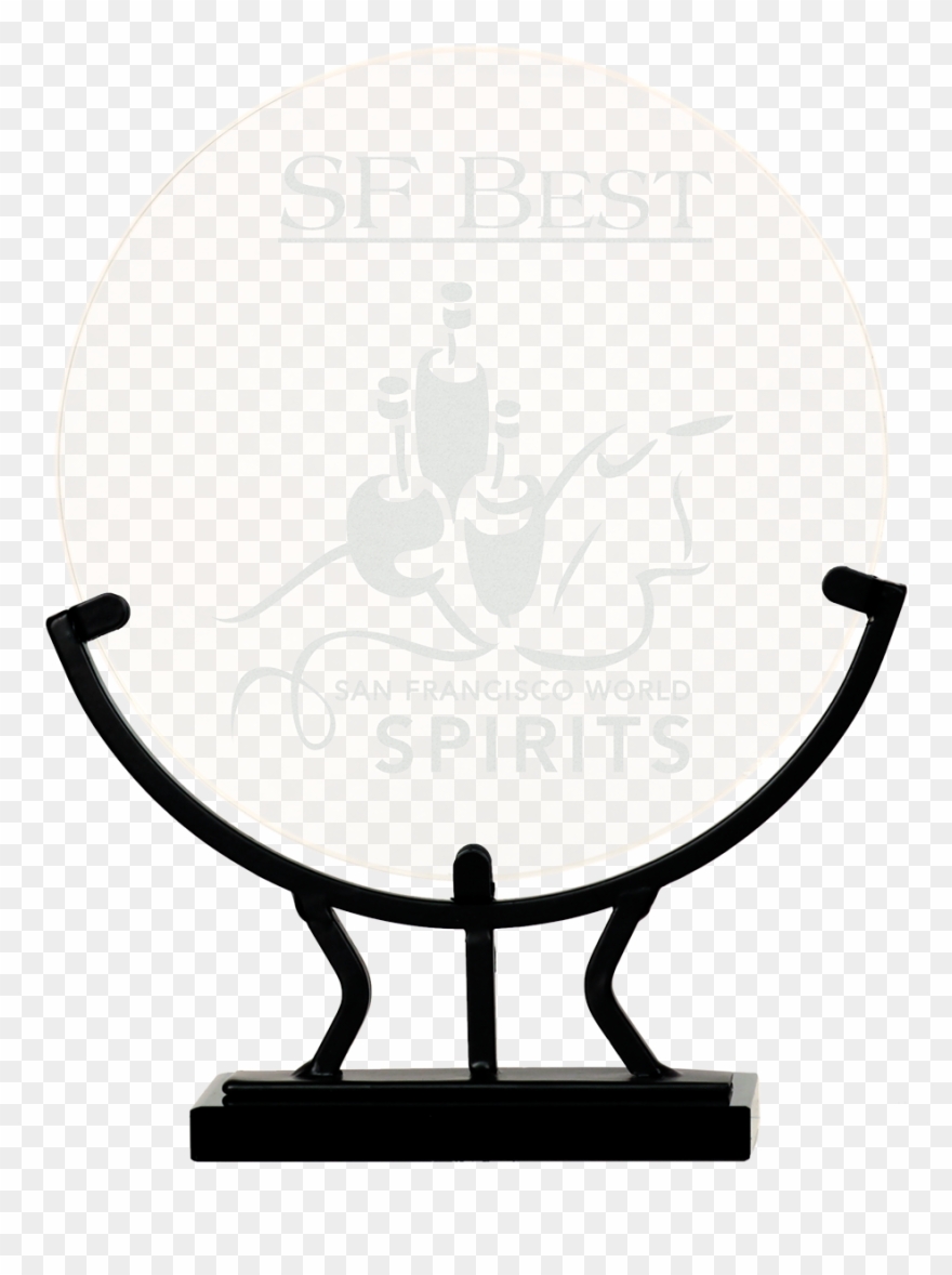 Round Vintage Glass With Iron Base 8-1/2″ Clipart