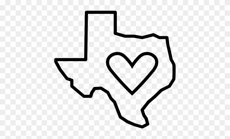 Texas Clip Art Black And White - Png Download