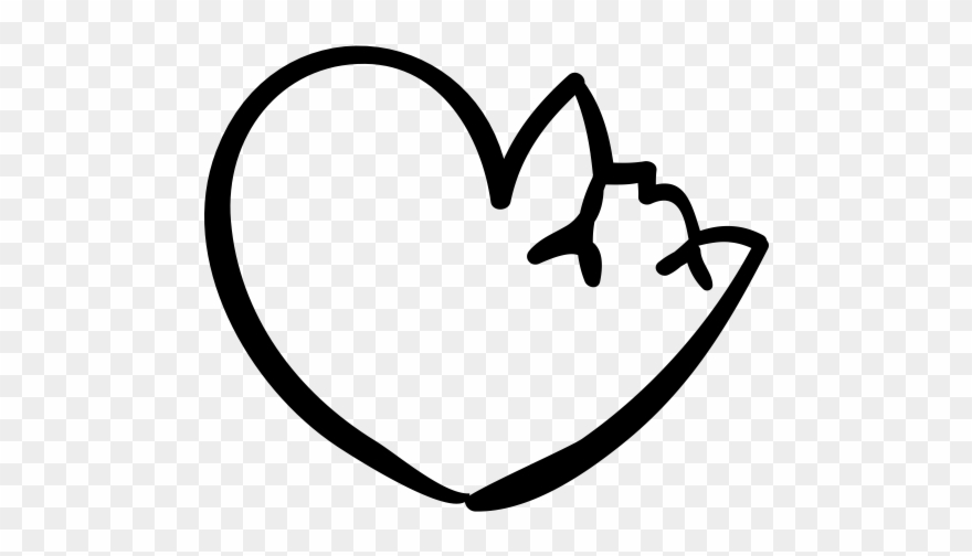 Broken Heart Rubber Stamp Clipart