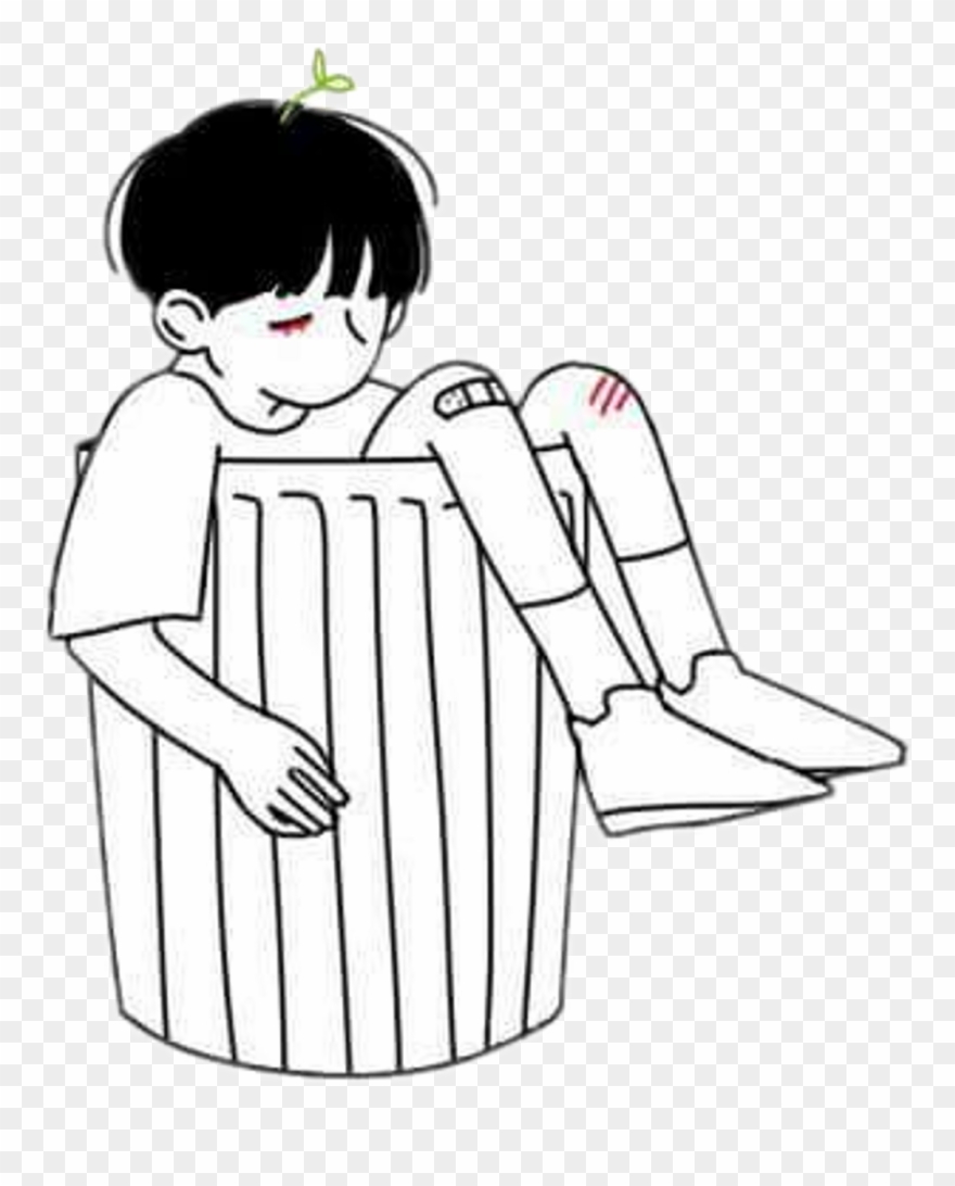 Sad Depression Trash Cute Bad Sadboy Cutesad Clipart