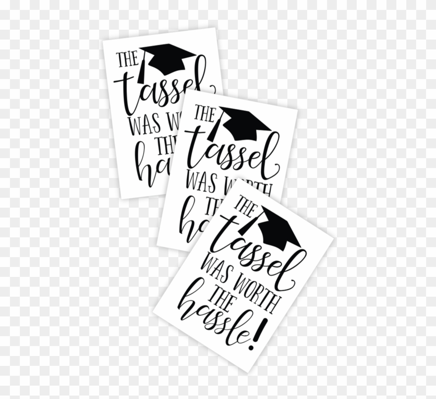 Set Of 3 Graduation Temporary Tattoos The Tassel Was Clipart