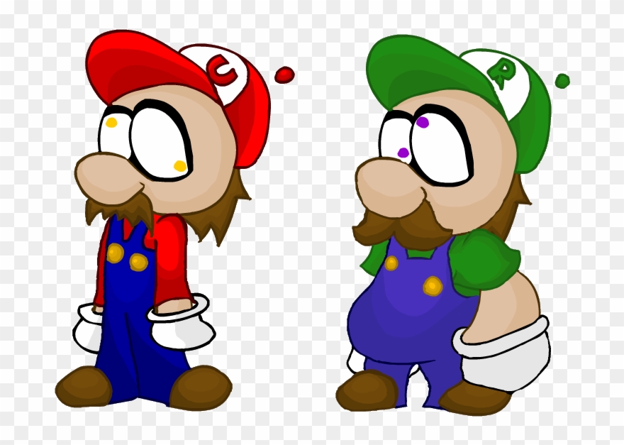 Mario Luigi Cartoon Clip Art Fictional Character - Png Download