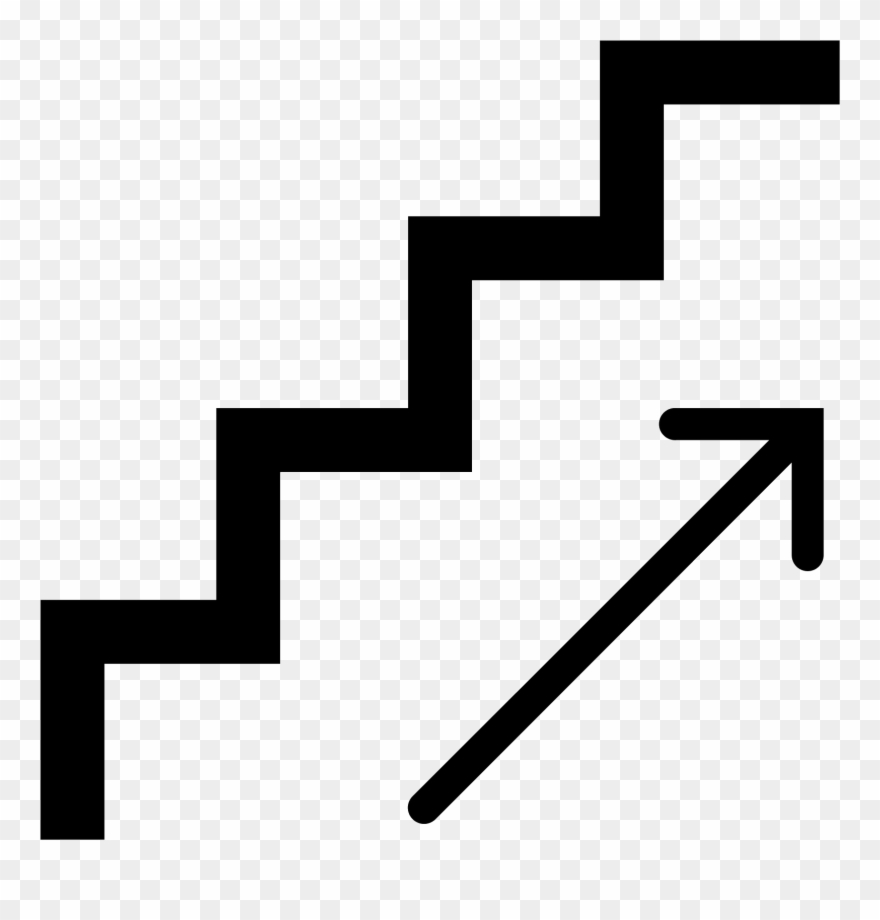 Stairs Up Filled Icon Clipart