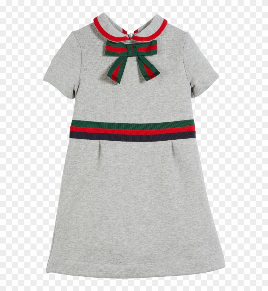 Gucci Girls Bow Neck Dress Clipart
