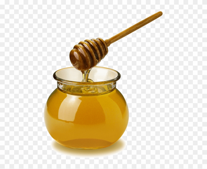 Honey Open Pot Spoon Clipart