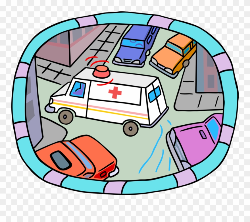 Vector Illustration Of Emergency Paramedic Ambulance Clipart