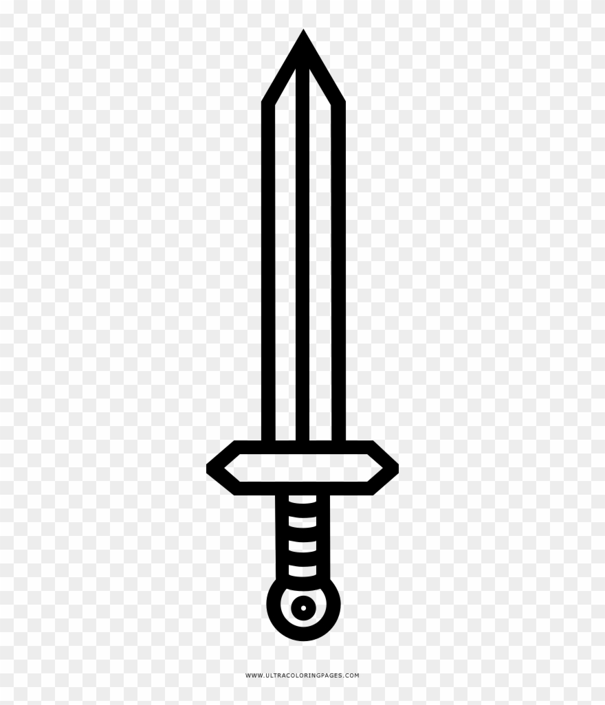 Sword Coloring Page Clipart