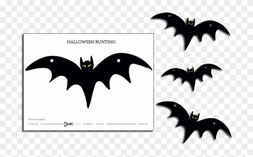 Halloween Bunting Bat Clipart