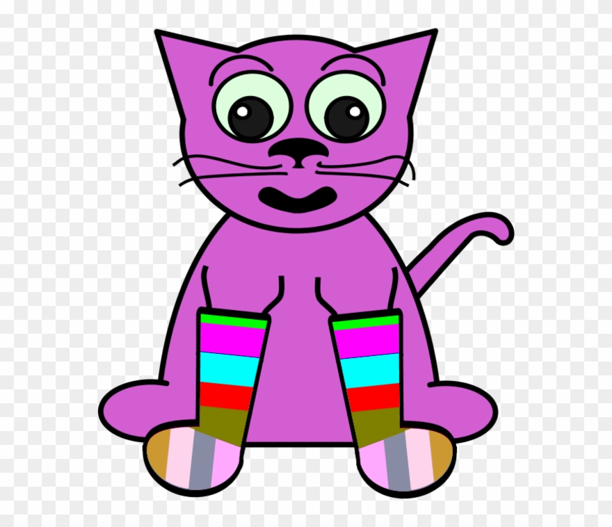 Cartoon Cat Clip Art N75 - Png Download
