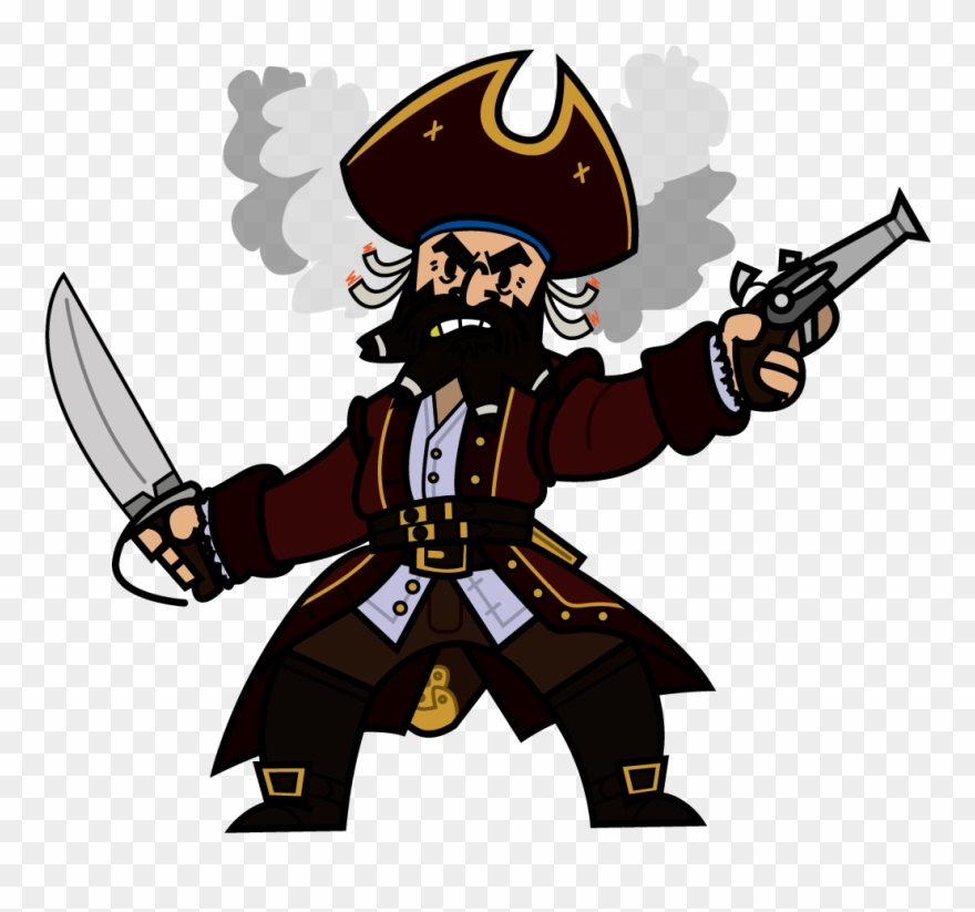 Also Known As Edward Teach Or Edward Thatch, Blackbeard Clipart