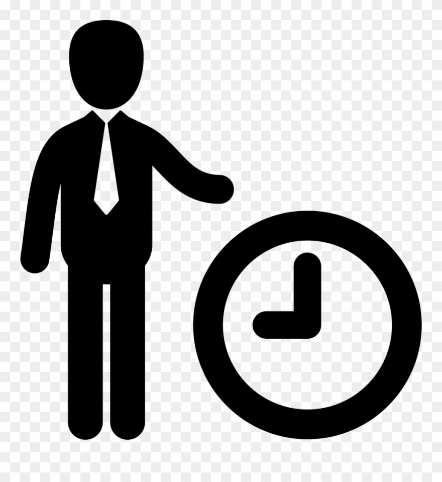 Man And Clock Comments Clipart