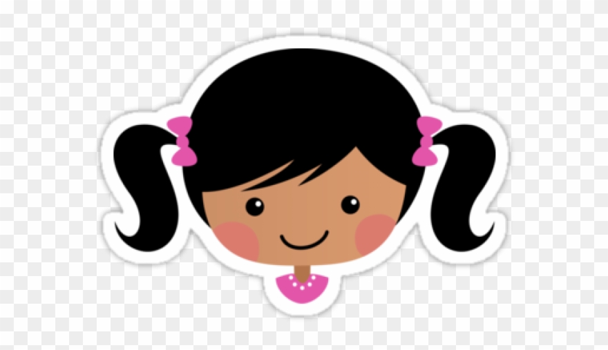 Pink Hair Clipart Pigtail Hair - Png Download