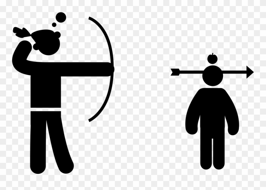 Person Practicing Archery Comments Clipart