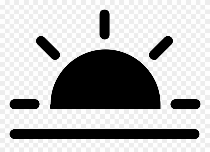 Sunset Weather Symbol Comments Clipart