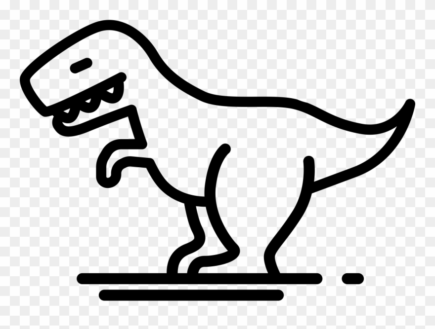 Tyrannosaurus Rex Dinosaur Rubber Stamp Clipart
