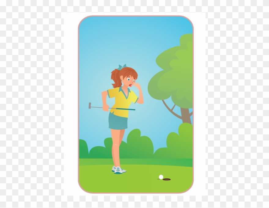My Golf Shot Landed Very Near The Hole Clipart