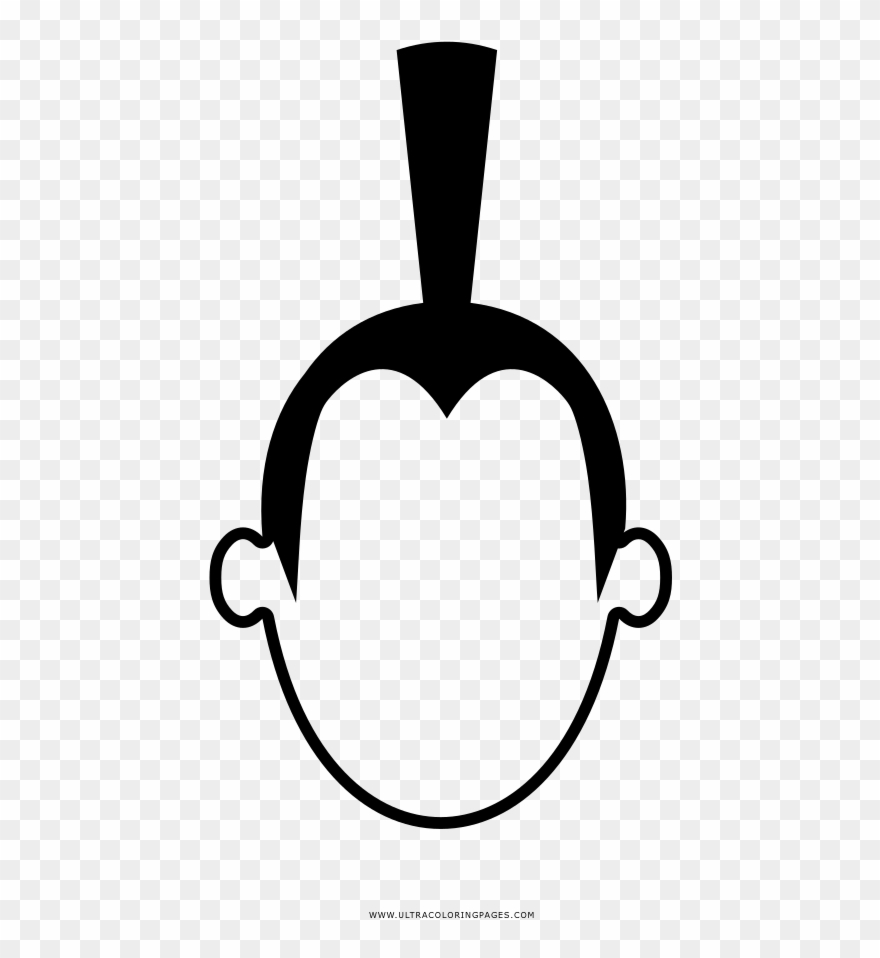 Mohawk Coloring Page Clipart