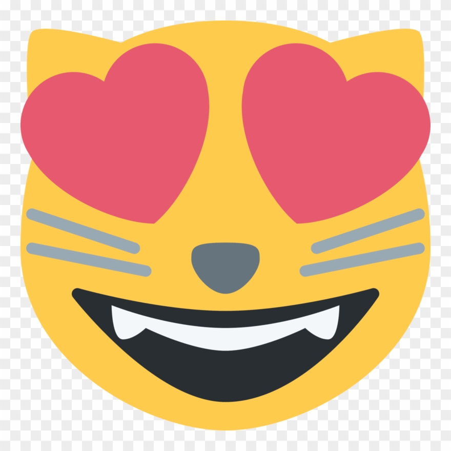 Emoji Cat Heart Eyes Png Clipart