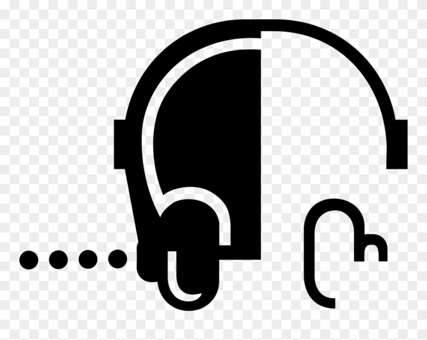 Vector Illustration Of Listening Device Headphones Clipart