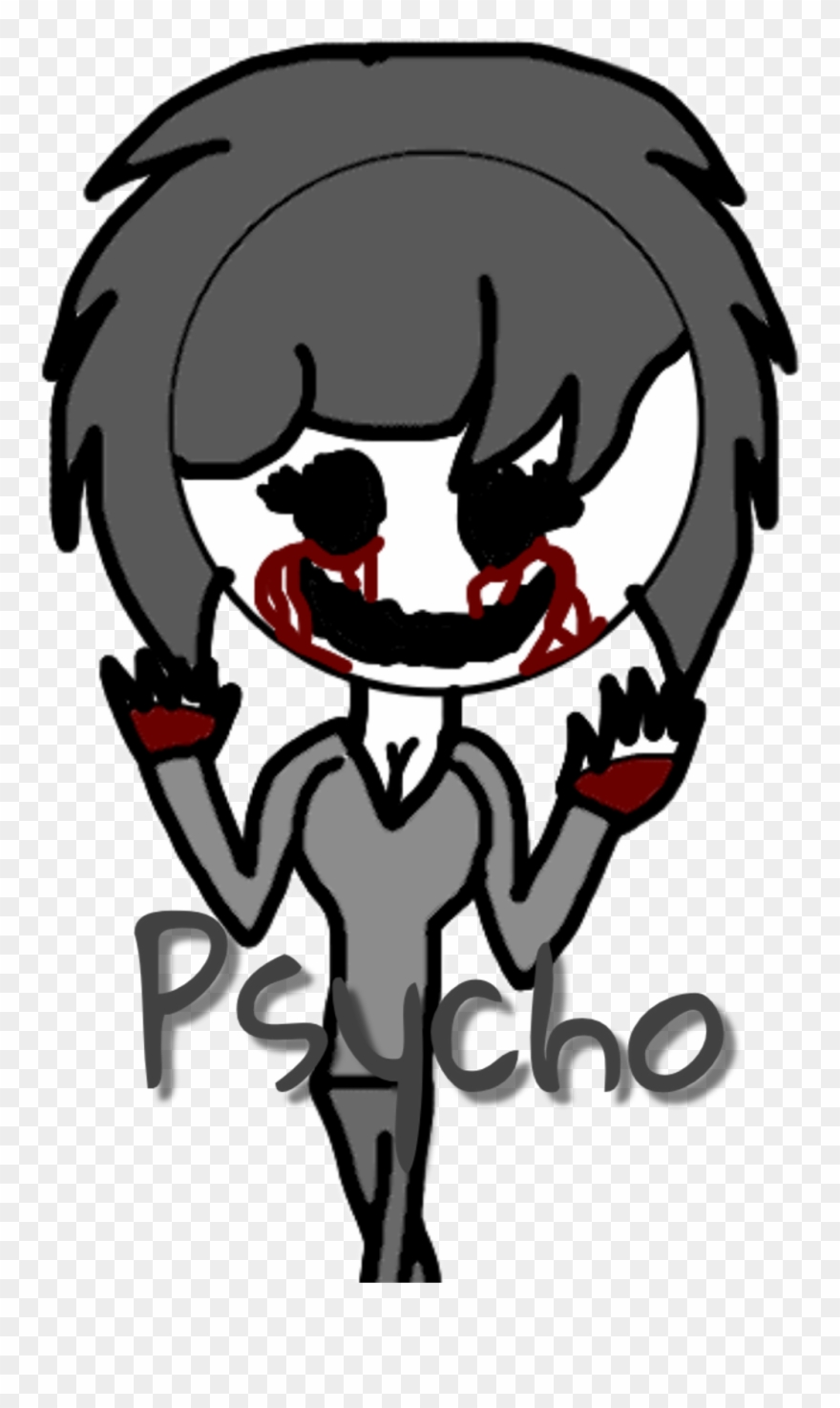 Psycho Sticker Clipart