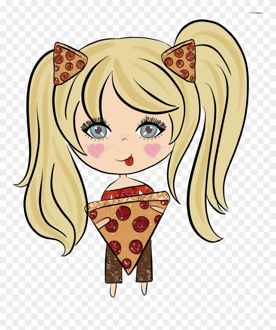 Pretty Dolls - Pizza Night Clipart