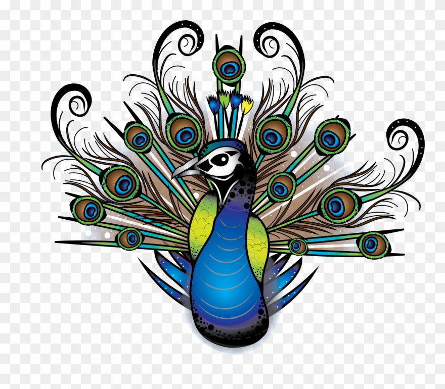 Peacock Tattoo Clipart