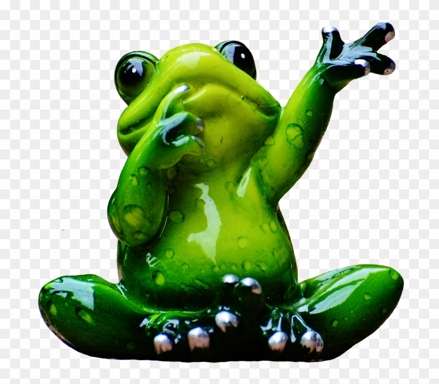 Laminated Poster Frog Wave Cute Sweet Animal Fun Funny Clipart