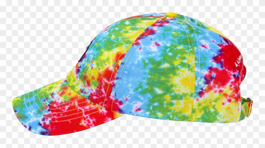 Happy Cloud Tie Dye Dad Hat Clipart