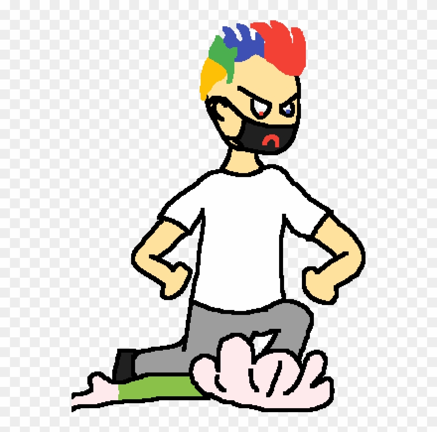 Sam Stomping On Baldis Head Clipart