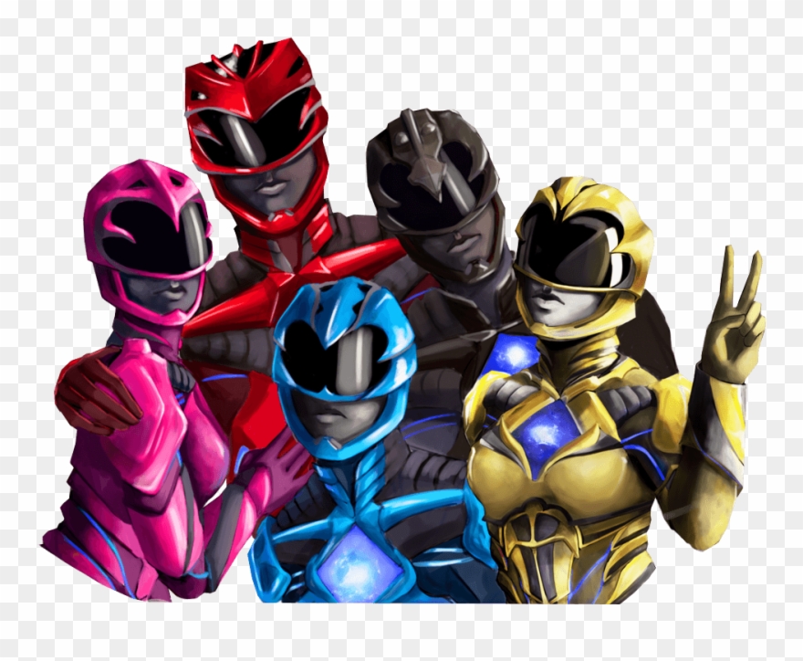 Power Rangers Group Sticker Clipart