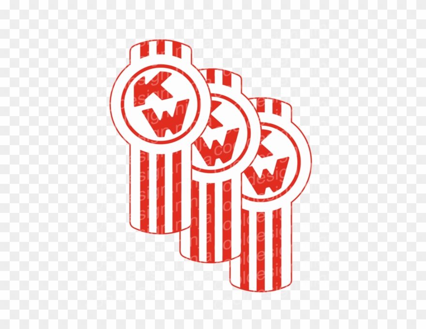 Orange And White Kenworth Kit Emblem Skins Clipart