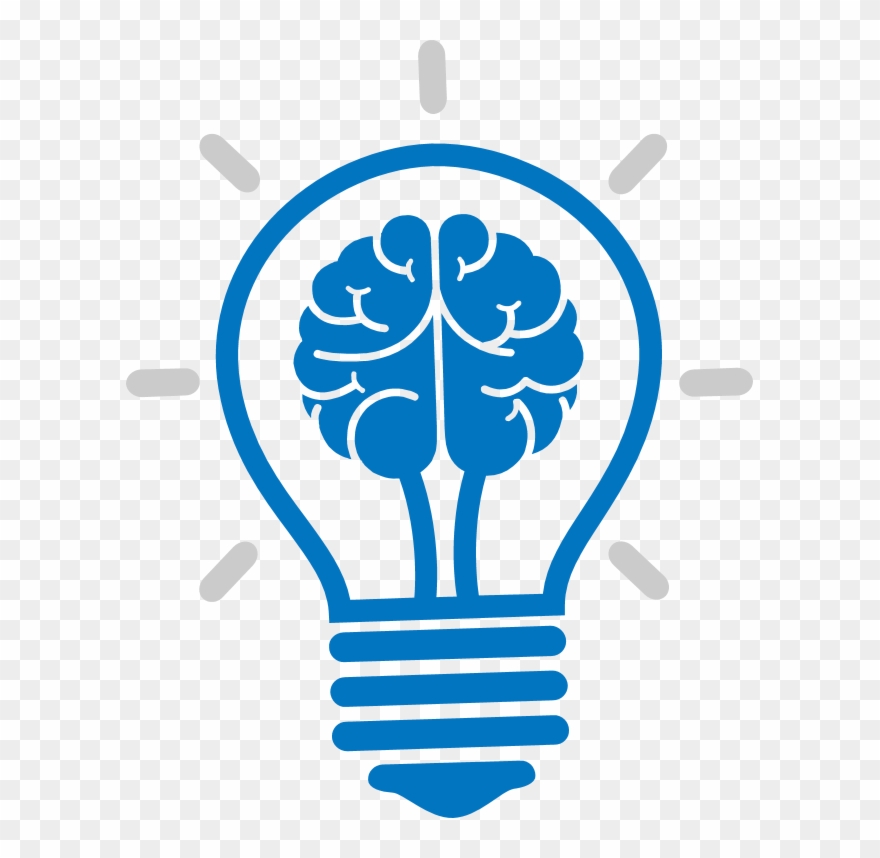 Light Brain Incandescent Bulb Cartoon Icon Clipart