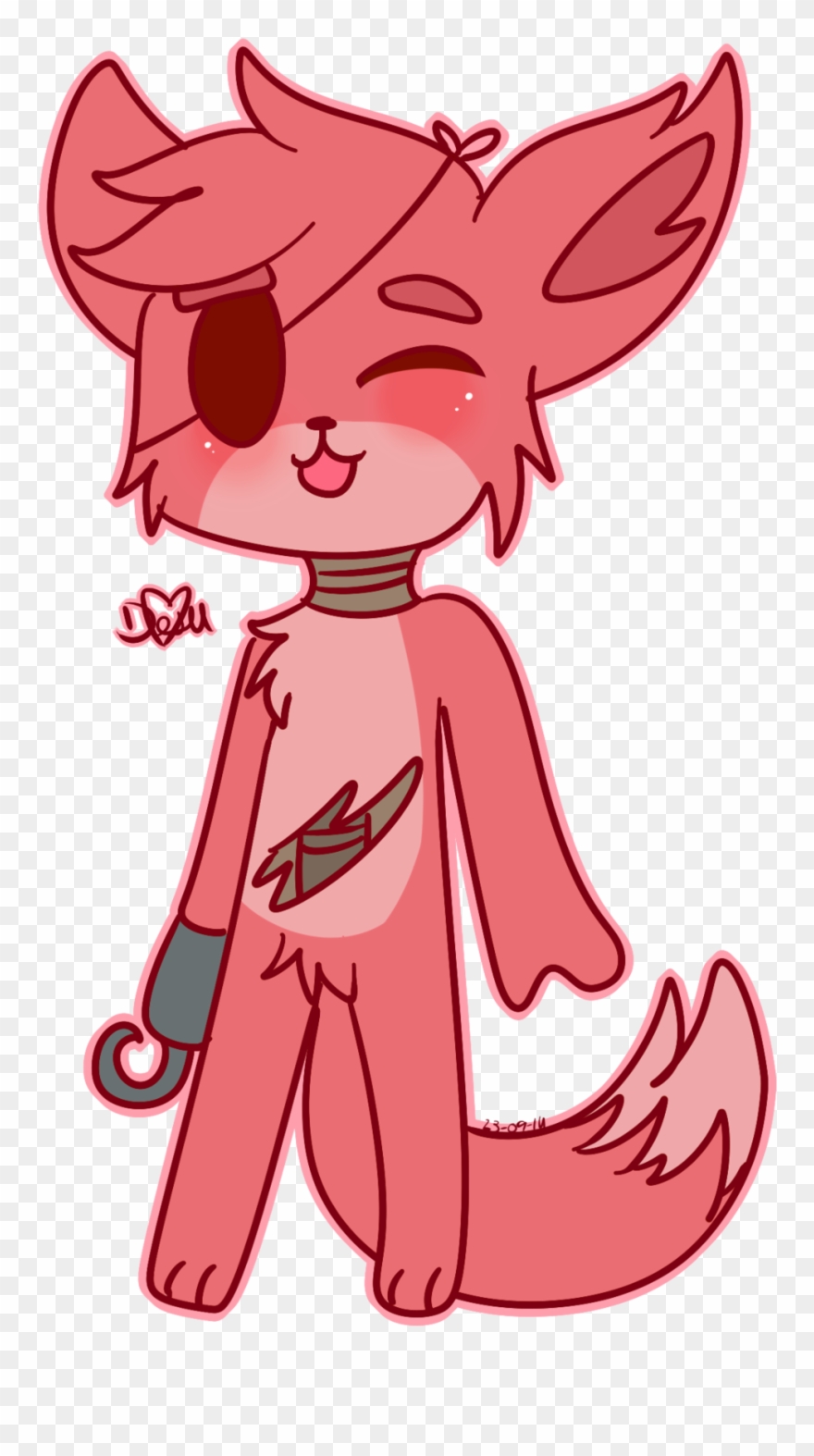 Fnaf World Red Pink Mammal Fictional Character Vertebrate Clipart