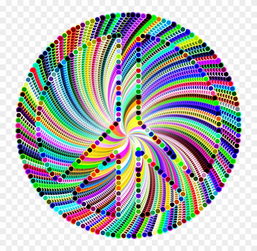 Psychedelic Peace Sign Design Clipart