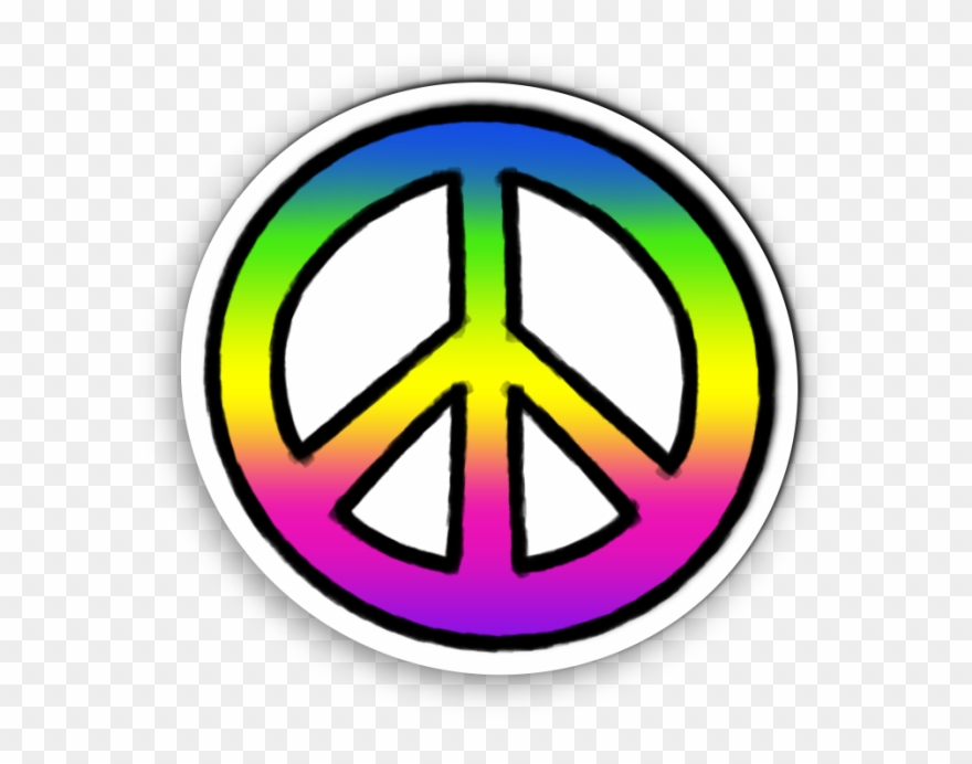 Tie Dye Peace Sign Sticker Clipart
