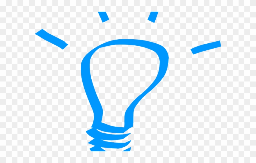 Light Blue Clipart Lightbulb - Png Download