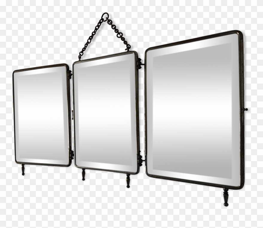 Triptych Mirror Barber-fir Tree Vintage Clipart