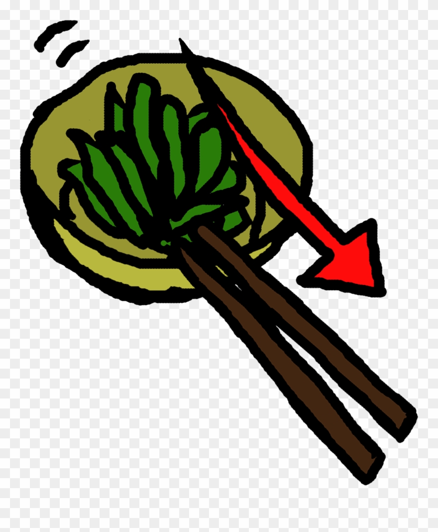 Tableware Is Drawn Near To The Front With Chopsticks Clipart