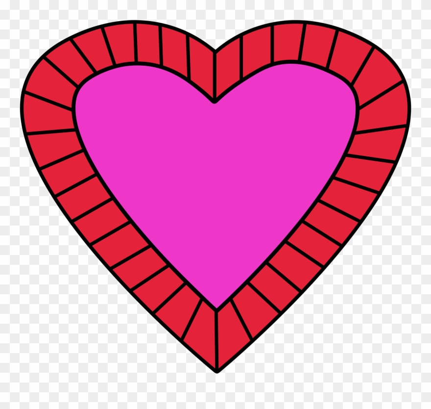 Heart With Facedownload Now Heart With Lined Border Clipart