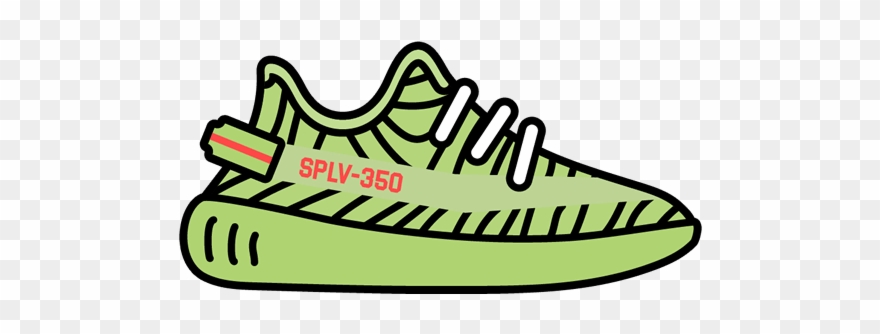Yeezy 350 Frozen Yellow Clipart